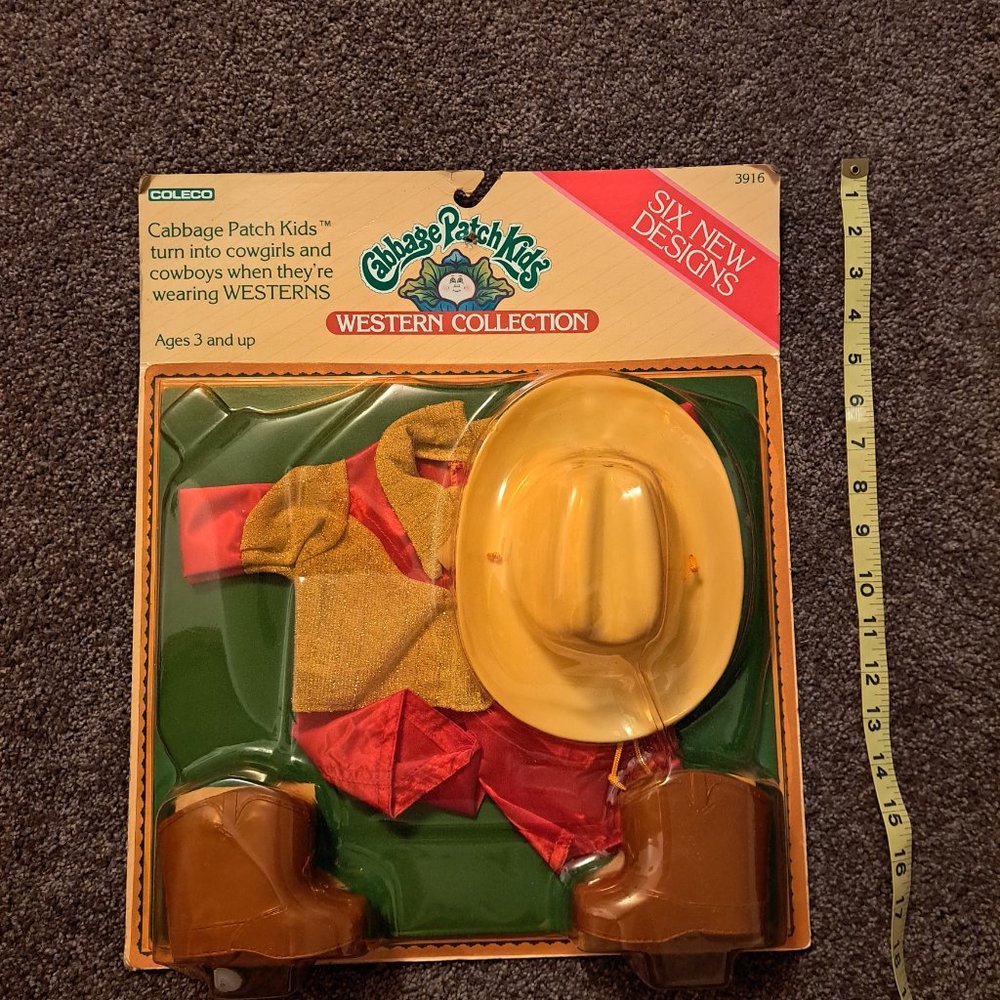 NWT Vintage 1984 Coleco Cabbage Patch Kids Cowgirl Western Collection Outfit - Picture 6 of 6